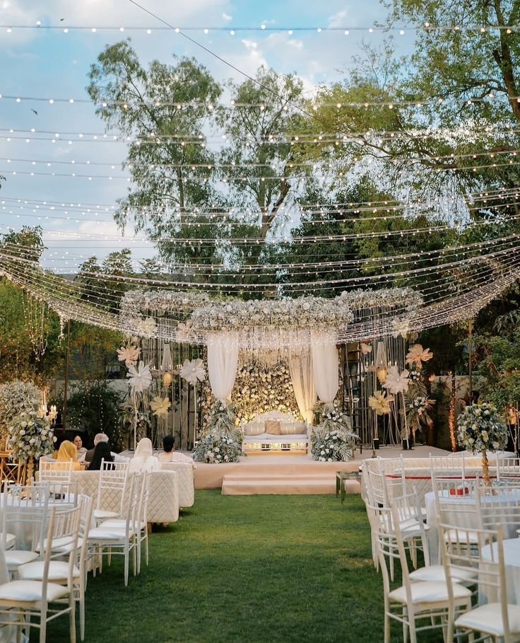 Stunning wedding decor and floral setup